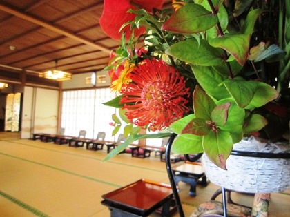 会場装花と披露宴会場