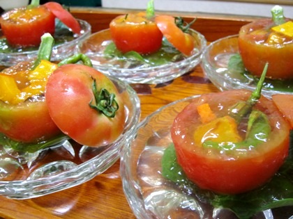 トマトの夏野菜ゼリー寄せ
