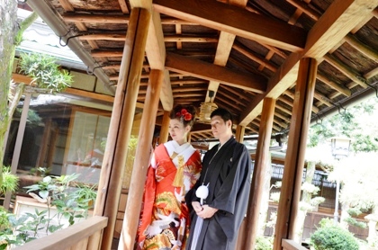 回廊　大神神社の結婚式ロケーション撮影